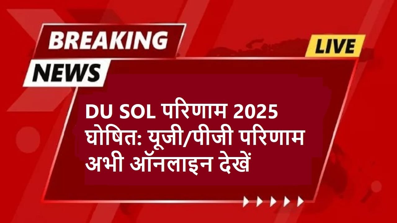 DU SOL Result 2025 Declared