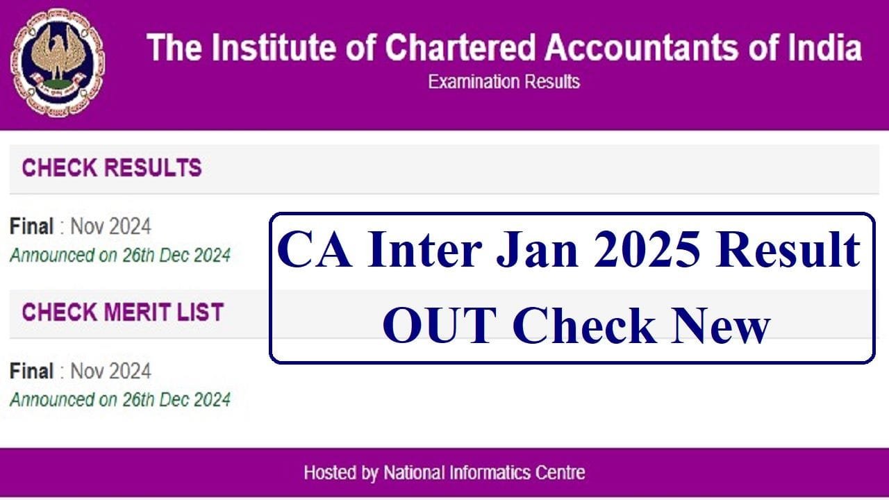 CA Inter Jan 2025 Result